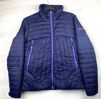 Merrel gefütterte Jacke blau mit Kapuze Large