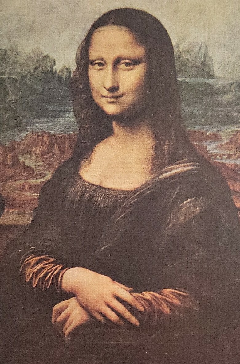 Postcard Mona Lisa Artwork By Artist Leonard de Vinci (1452-1519