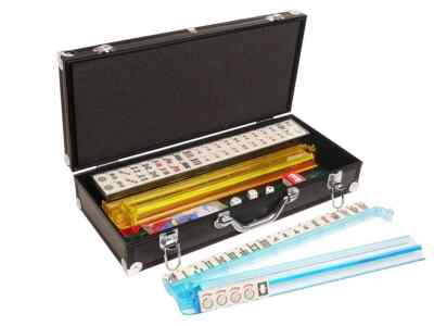 Free Shipping! Open Box - American Mahjong Set - Ivory Tiles - Black Aluminum