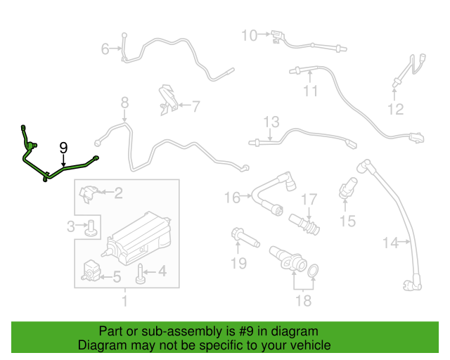 Ford Fuel Vapor Hose Assembly GK4Z9D289A eBay