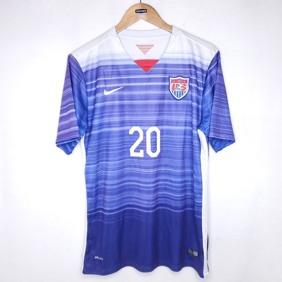 Nike Dri-Fit USA US National Team White Blue 2014 World Cup Soccer