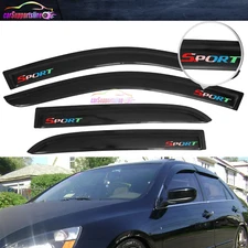 Fits 03-07 Honda Accord Sedan 7TH Window Visor Guard Shade Vent w/ Rainbow Sport