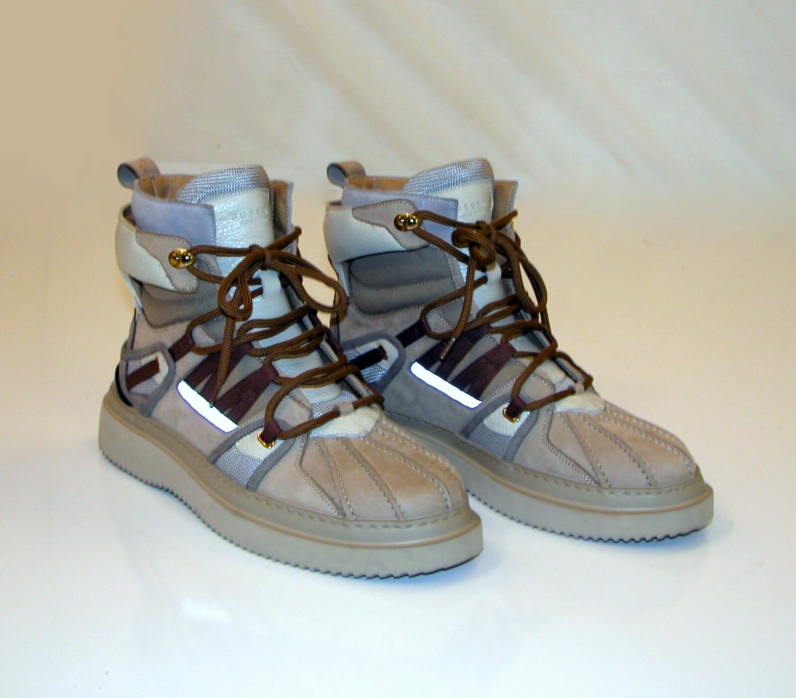 Buscemi 'Duck Boot' Shoes Tan Suede 