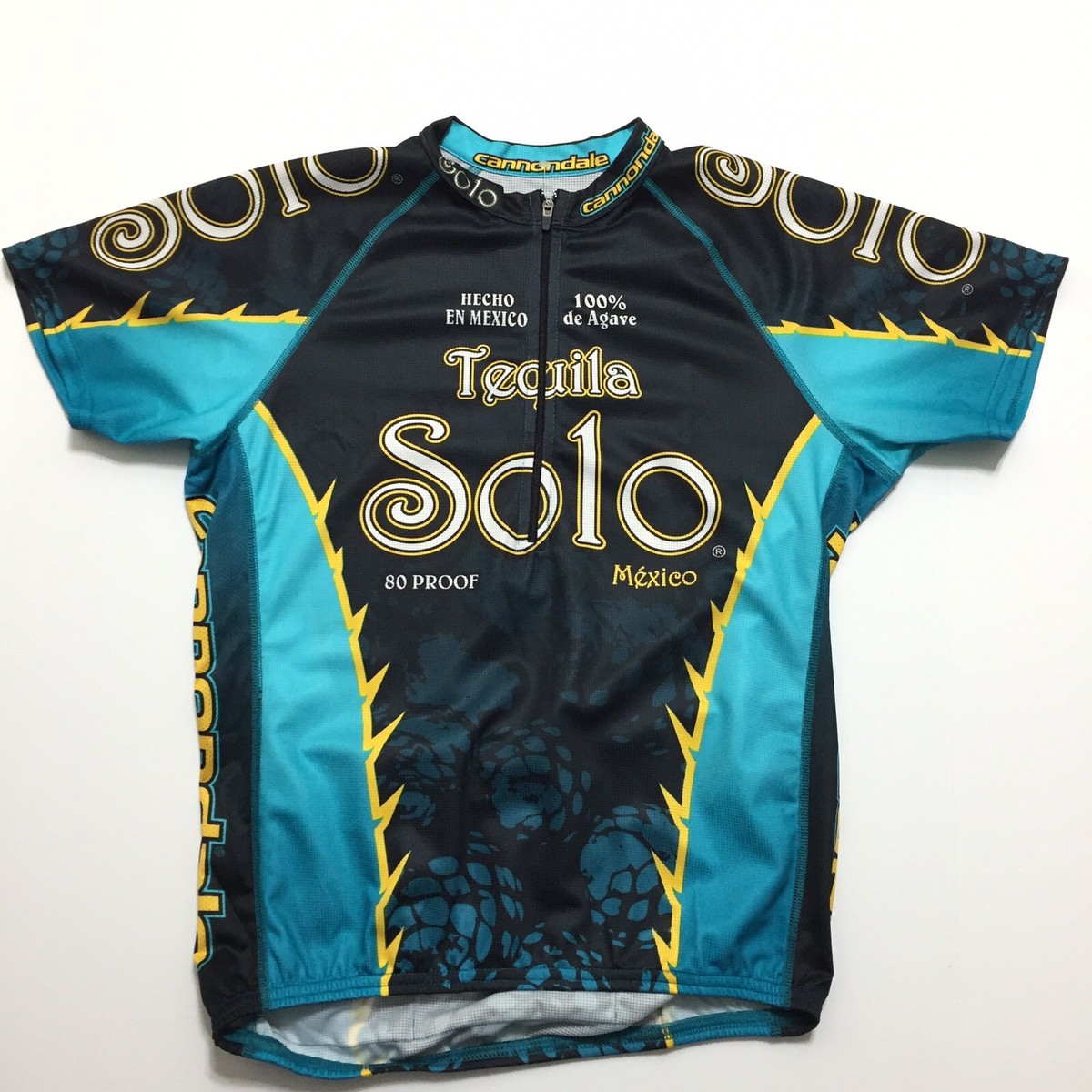 Solo Shirt Men's Small Tequila Cannondale 1/4 Zip Pullover Cycling