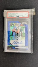2018 Panini Prizm Sam Darnold Rookie Auto Blue Scope /75 RC PSA 9 HOT! 🔥🔥🔥