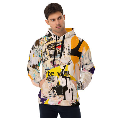 Men's Hoodie Grunge Hoodie Punk Hooded Sweatshirt for Men