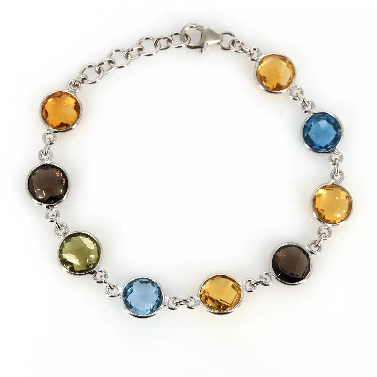 Sterling silver hotsell gemstone bracelet