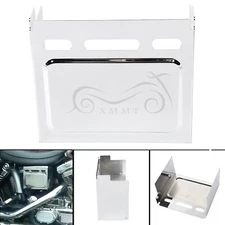 Chrome Metal Battery Box Cover For Harley Dyna Low Rider FXDL Wide Glide FXDWG