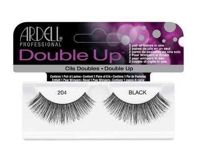 8 Pairs Ardell Double Up 204 Fashion Lash Fake Eyelashes Black 61421