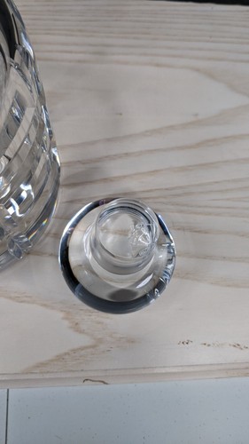 Kosta Boda Round Crystal Decanter Box Cut Ball Stopper Barware Liquor Signed 10" - Picture 8 of 20