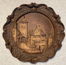 Rothenburg ob der Tauber, Bavaria, Germany Wall Plate Plaque 3D Resin 8”