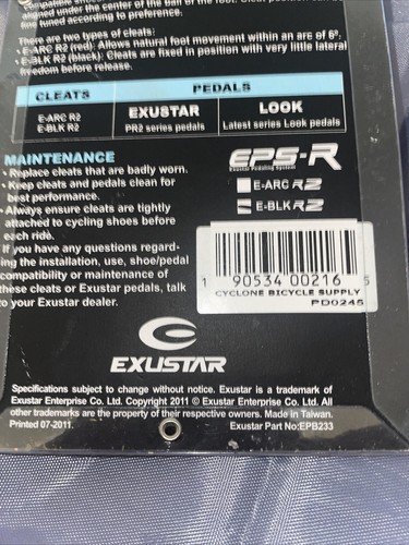Exustar BLACK EPS-R KEO Compatible Road Cleat Black - 第 6/6 張圖片