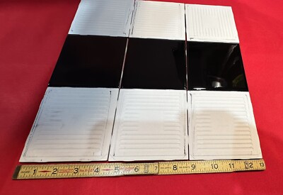 9 pieces *Glossy Black* 4-1/4'' Ceramic Tiles by American Olean, New Stock, NEW