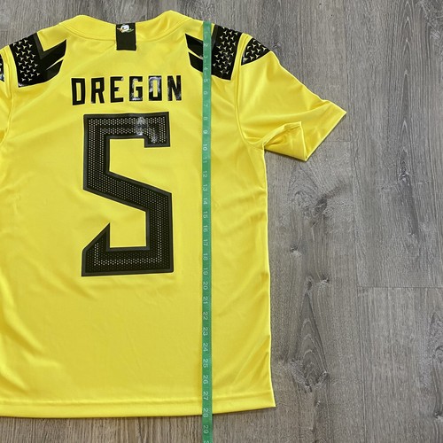Camiseta de fútbol americano Nike Oregon Ducks Game #5 amarilla negra DB3082-729 para hombre talla S - Imagen 6 de 7