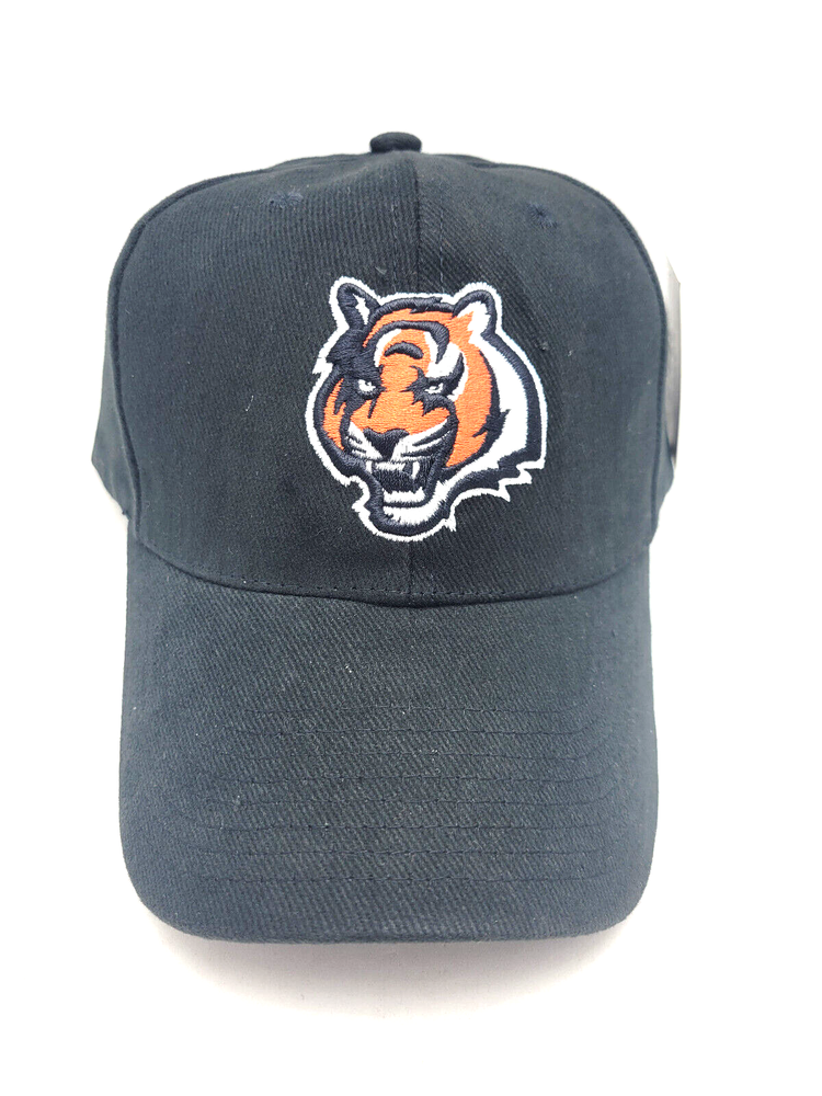 Cincinnati Bengals Hat Black Heavy Brushed Cotton w/Adjustable Closure