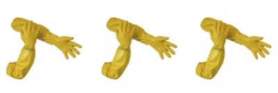 Atlas 772 26-inch Nitrile Large Elbow Chemical Resistant Yellow Gloves, 3-Pairs