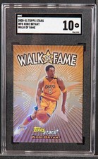 2000-2001 Topps Stars Walk of Fame Kobe Bryant sgc 10