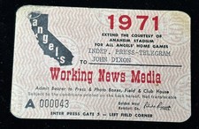 1971 Angels Pass Ticket Tony Conigliaro 4 HR/74 GM Injuries/Bad Team/Quit BB⚾️