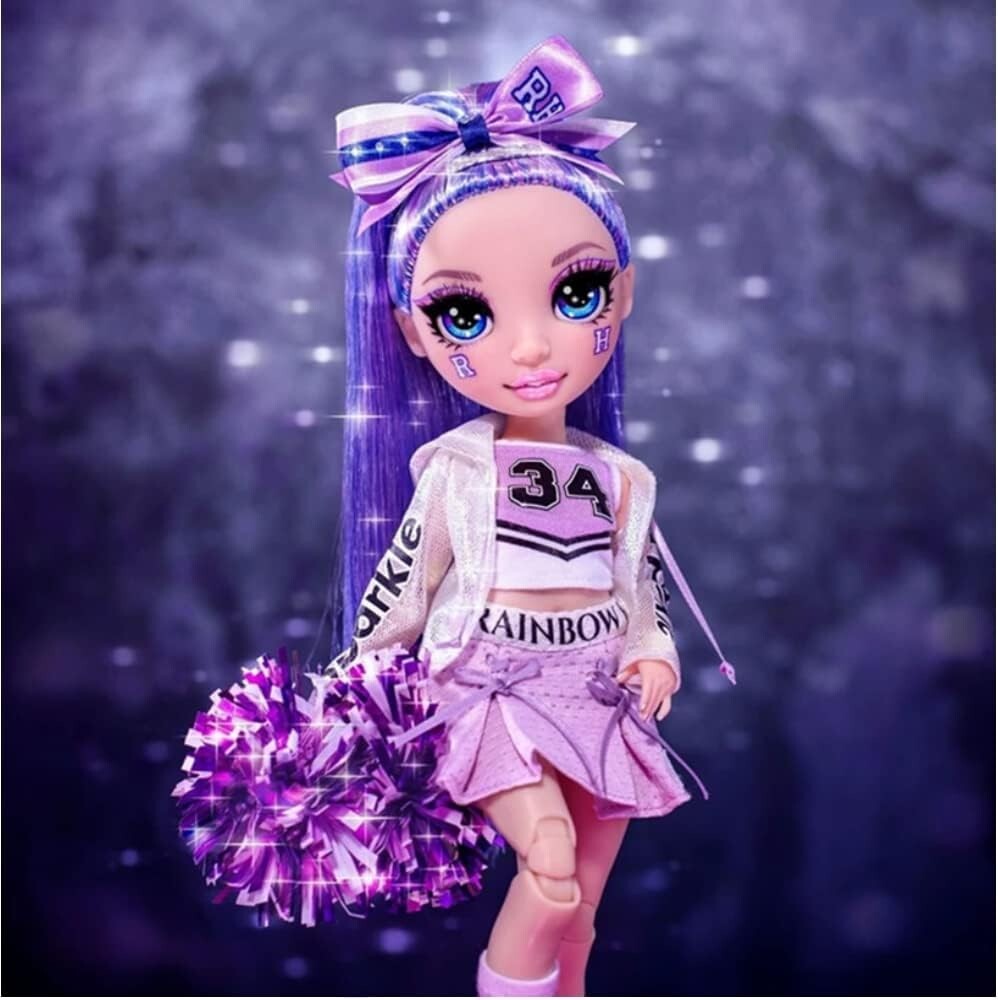 Rainbow High Cheer Violet Willow Purple Cheerleader Fashion Doll OPEN BOX NEW