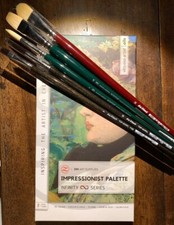 NUOVI! Assortimento pennelli di qualità e colori ad olio mai utilizzati