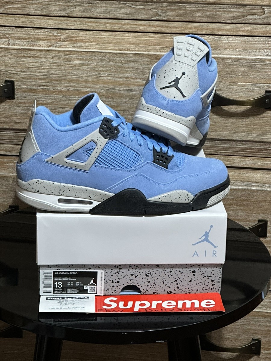 sss b 　S・S・S　Bレア版4枚セット DS Brand New Air Jordan 4 Retro University Blue (UNC) Sz-13