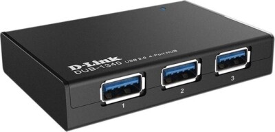 D-Link 4-Port USB3 Hub mit Netzteil schwarz retail DUB-1340 (0790069345494)