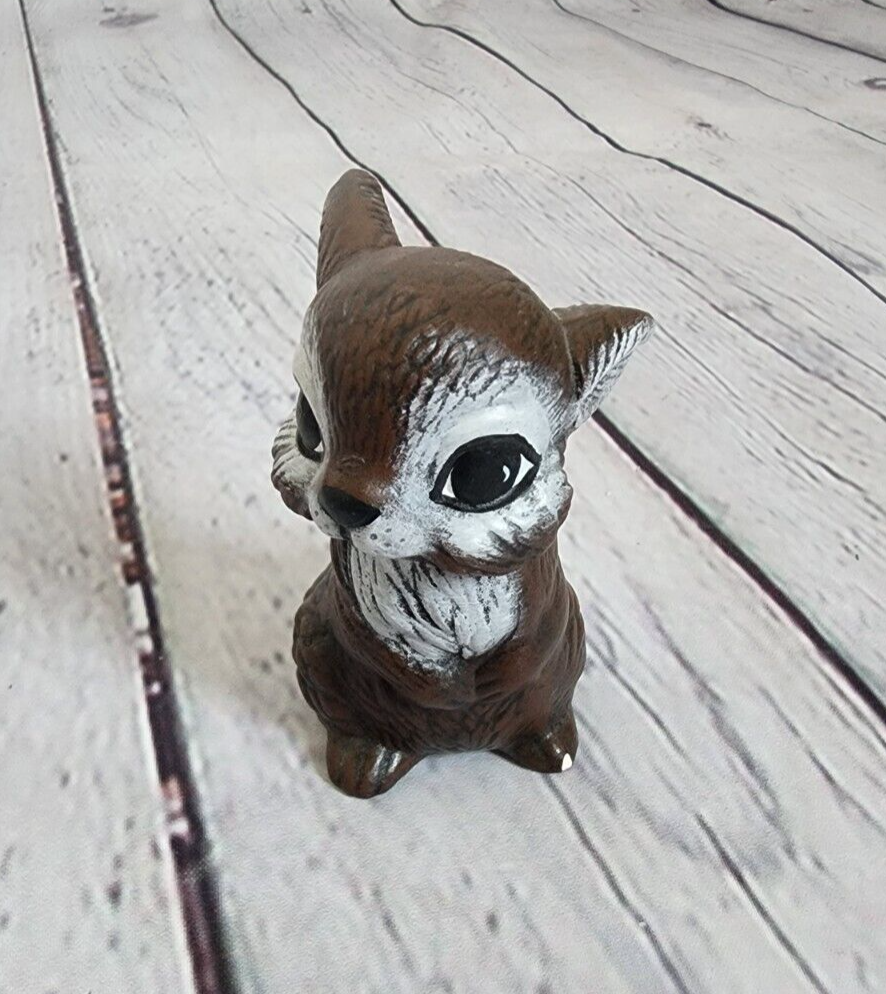 Vintage Hand Painted Brown Bunny Ceramic Figurine | eBay