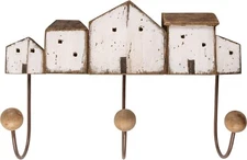 Primitives By Kathy Rustic Houses Hook Board Decor Wood Farmhouse Beach Coat