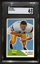 1960 Fleer #118 Ron Mix HOF RC SGC 6 EXMT C103861