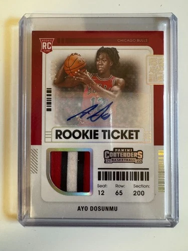 New Listing2021-22 Panini Contenders Rookie Ticket Auto Patch Ayo Dosunmu /10 RC RPA Bulls