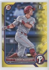 2022 Bowman Prospects Yellow Border 53/75 Simon Muzziotti #BP-40 s5j