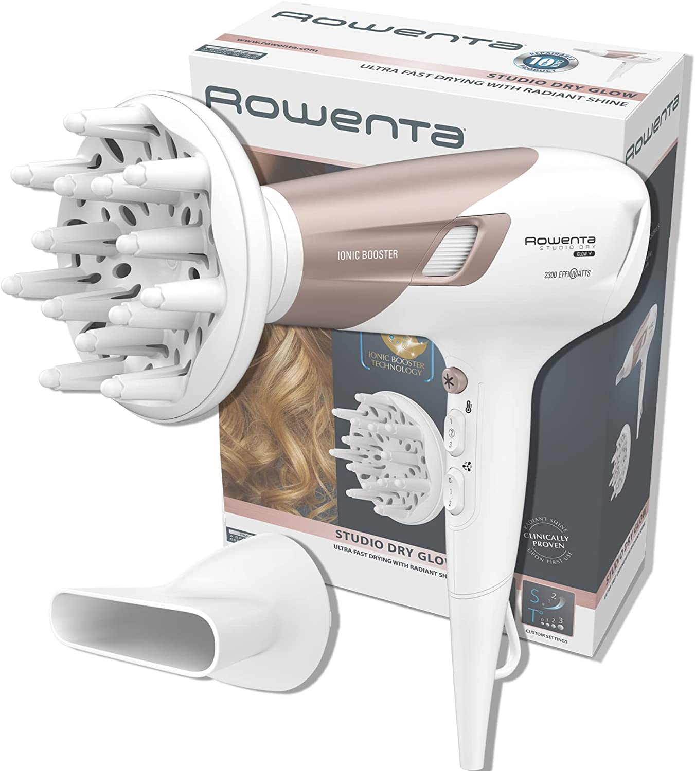 Rowenta Phon CV5830 Studio Dry Glow 2100W - Ideale per Famiglia