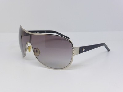 SAFILO Glamour Damen Sonnenbrille Romance 1 silber schwarz mit braunen Verlaufsgläsern