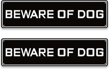 Beware of Dog Aluminum Sign 3x12 Warning Caution Rust Resistant Weatherproof
