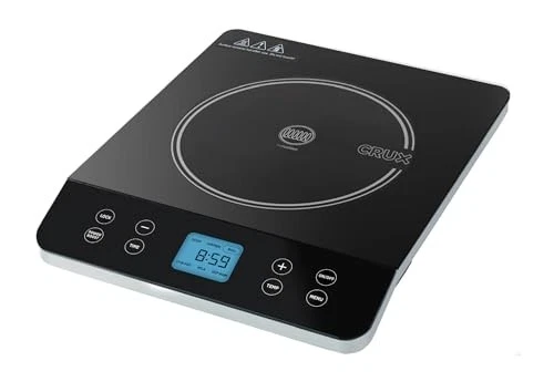 CRUX PORTABLE INDUCTION COOKTOP, PROGRAMMABLE SINGLE BURNER, 1800 WATT - BLACK - Image 2 of 3