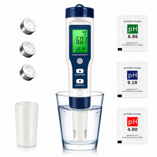 5 in 1 pH Meter TDS EC Salinity Temp Digital Water Tester Pool Aquarium Hydro