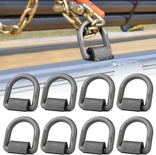 12,000 lbs Weld On D Ring  1/2" D-Ring with Welding Clip for Trailers -8 PACK