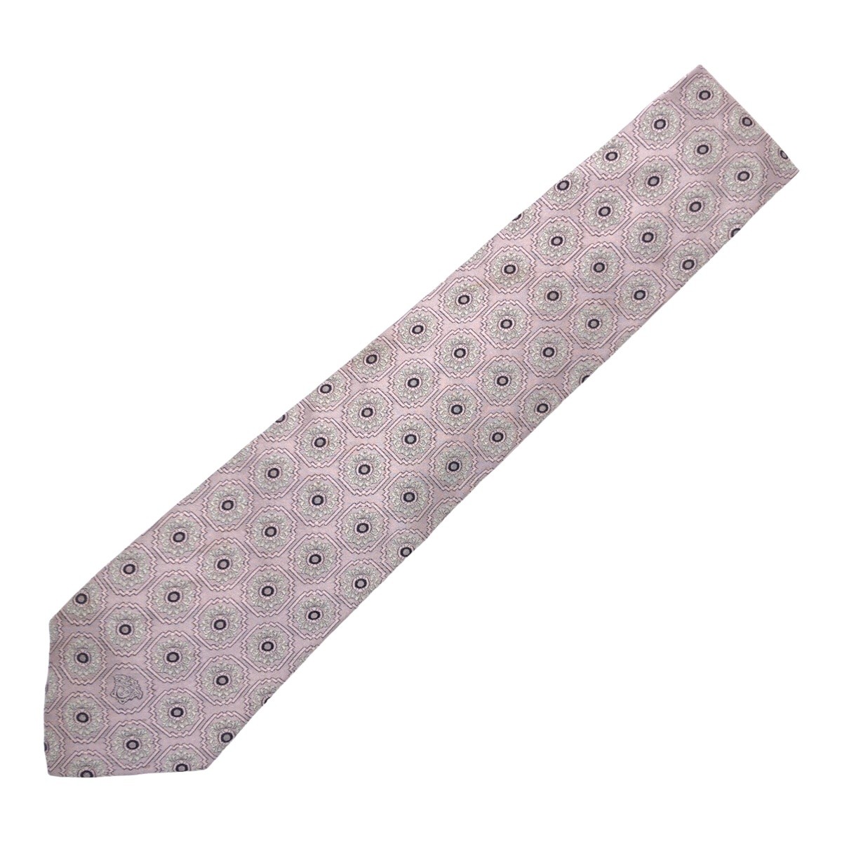 VERSACE Medusa pattern Tie Width 3.7 "" Pink Silv… - image 1