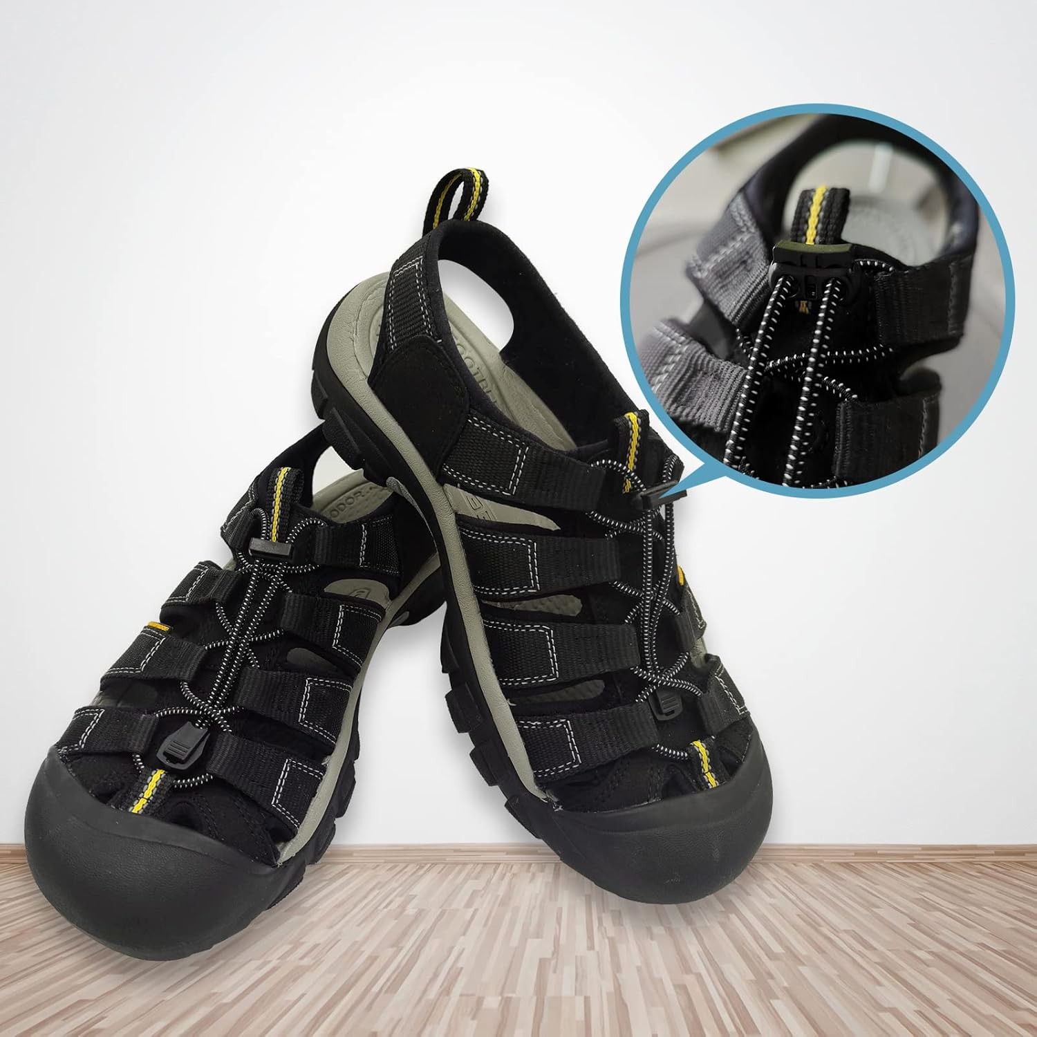 2 paia lacci di ricambio elastici senza lacci per scarpe per sandalo Keen