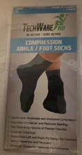 TechWare Pro Compression Ankle / Foot Sleeve Pair - Size L - New