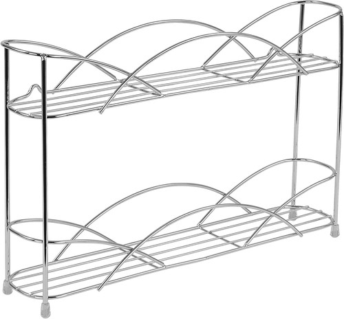 Spectrum Diversified Countertop 2-Tier Spice Rack, Chrome 2-Tier,