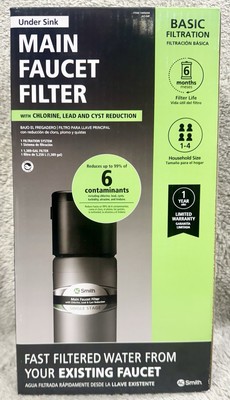 AO Smith Under Sink Main Faucet Water Filter Basic Filtratration 1449244 AO-MF