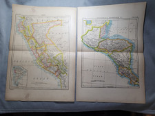 CARTES anciennes - Pérou, Guatemala, Honduras, Nicaragua, Costa Rica, 1892 d'Encyc