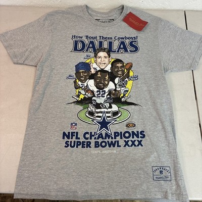 Mitchell & Ness Retro Dallas Cowboys Super Bowl XXX Tee Size Large NWT