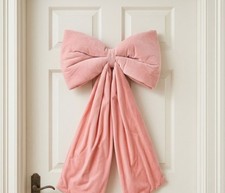 28.5" Large Velveteen Christmas Bow - Pick Color - Oversized Door Wreath Decor