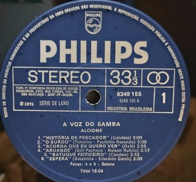ALCIONE A Voz Do Samba SCARCE NM 1975 PHILIPS LP Brazil Import MPB Generic Cover