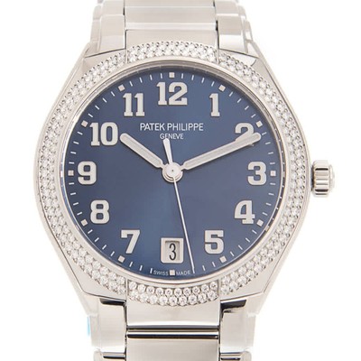 Patek Philippe Twenty 4 Automatic Blue Sunburst Dial Diamond Ladies Watch