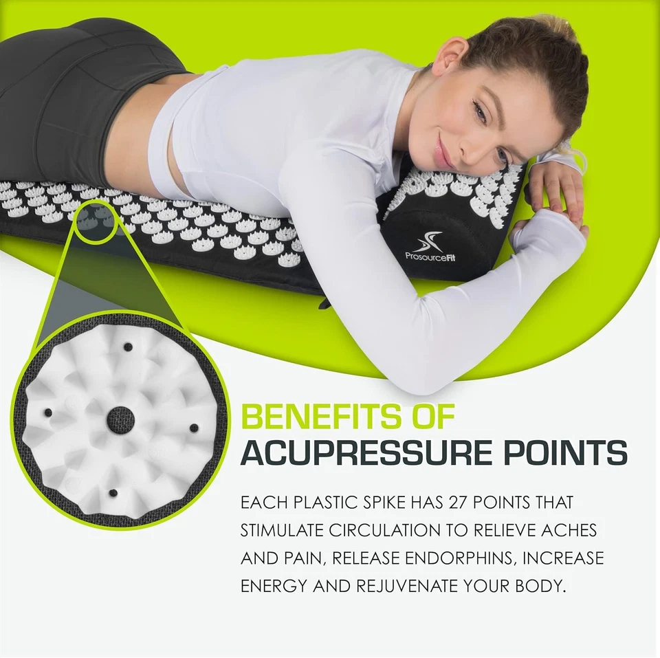 ProsourceFit ProSource Acupressure Mat and Pillow Set for Back/Neck Pain Relief - Image 3 of 4