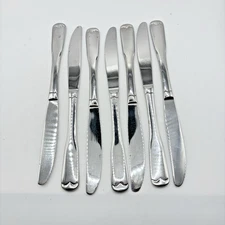 Set Of 7 Oneida Stainless Butter Knives Flatware Silverware Glossy Cutlery