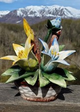 1950's Capodimonte porcelain flower basket